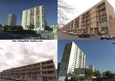 mon quartier en bas a droite et en haut a gauche mon batiment !!!